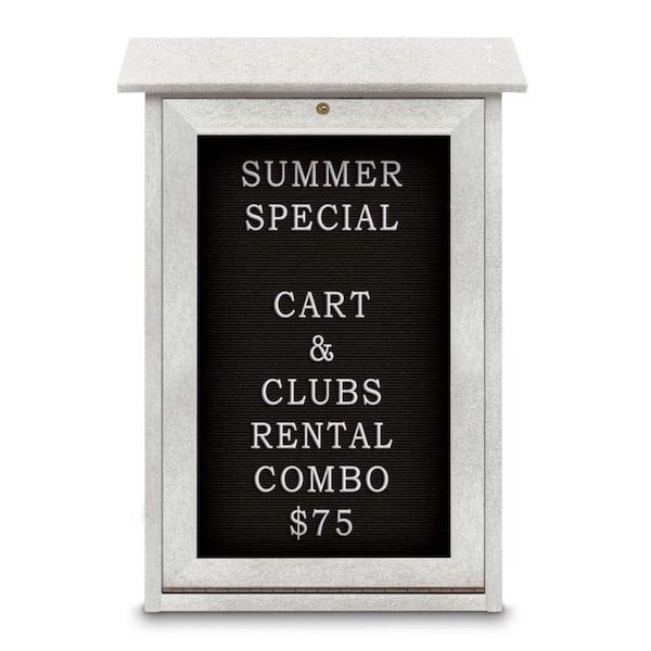 Outdoor Enclosed Combo Board, 48"x36", Black Frame/Green & Cloud